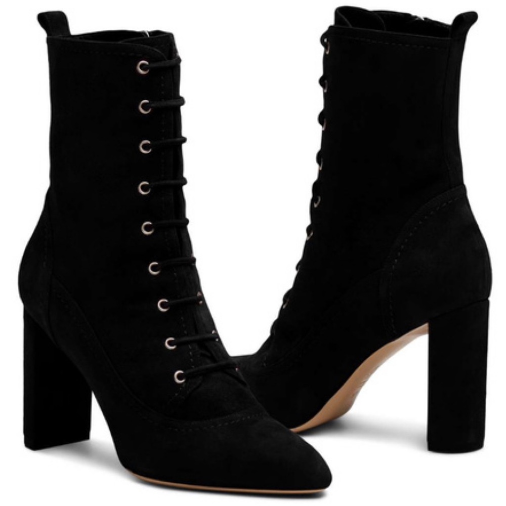 M.Gemi Black Suede Buttery Soft Ankle Boots